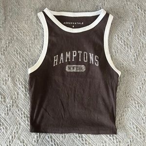 cute brown tank from aeropostale